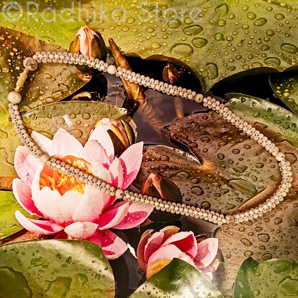 Woven Small Round Tulasi Necklace